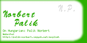 norbert palik business card